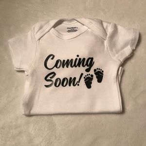 0/3M Unisex “Coming Soon” Baby Onesie